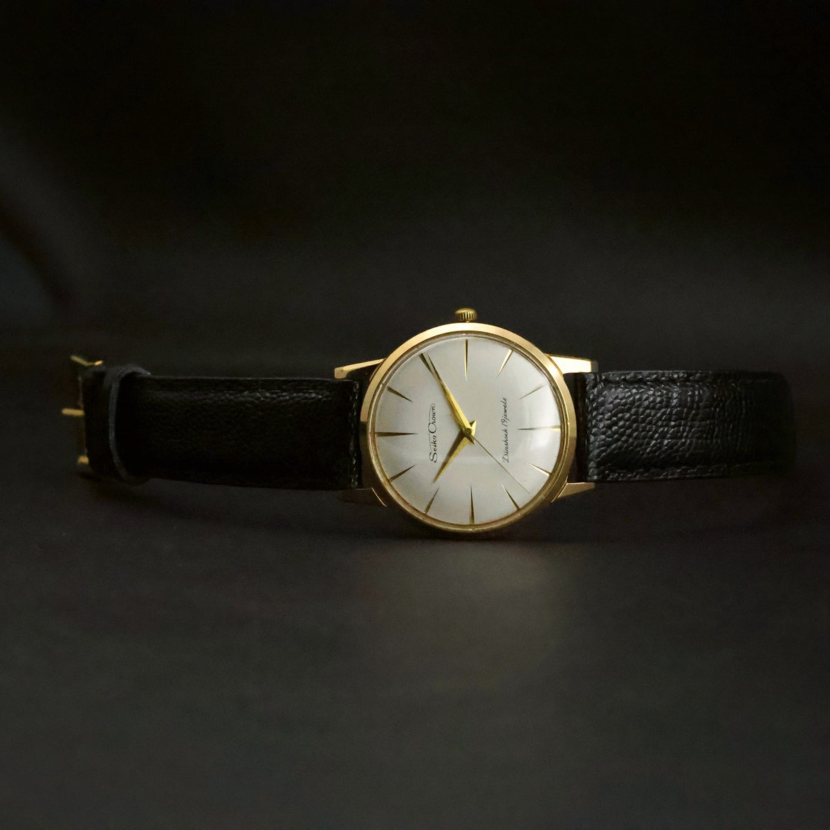 Seiko Crown | Silver Dial | Gold-Plated | Manual Wind | Diashock 19 Jewels, view 1