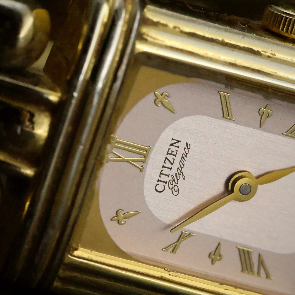 Citizen Elegance | Two-Tone Roman Dial | Gold-Tone Rectangular | Fancy-Link Bracelet, view 5