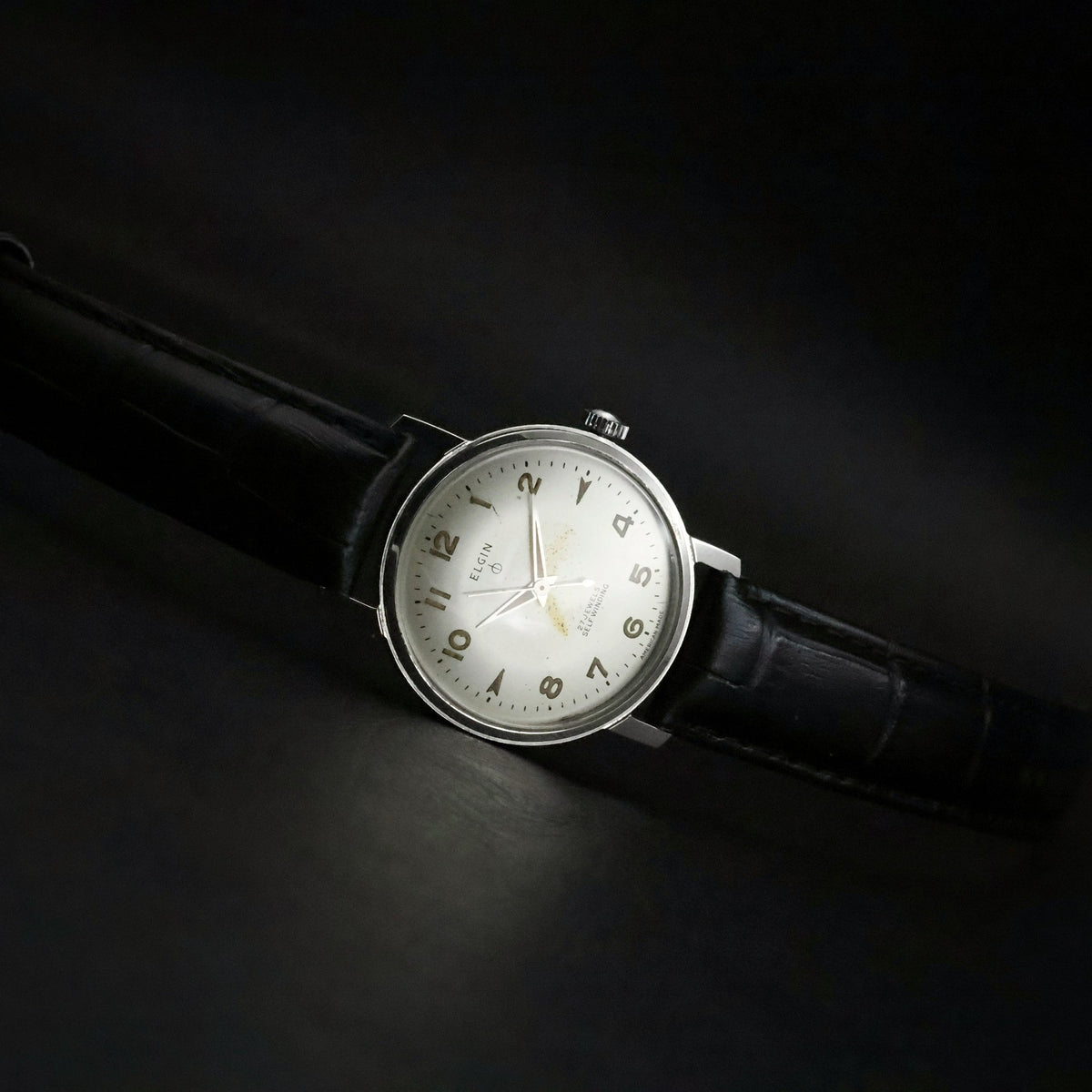 Elgin Durapower | Silver Arabic Dial | 27 Jewels Self Winding | Stainless Steel, view 1