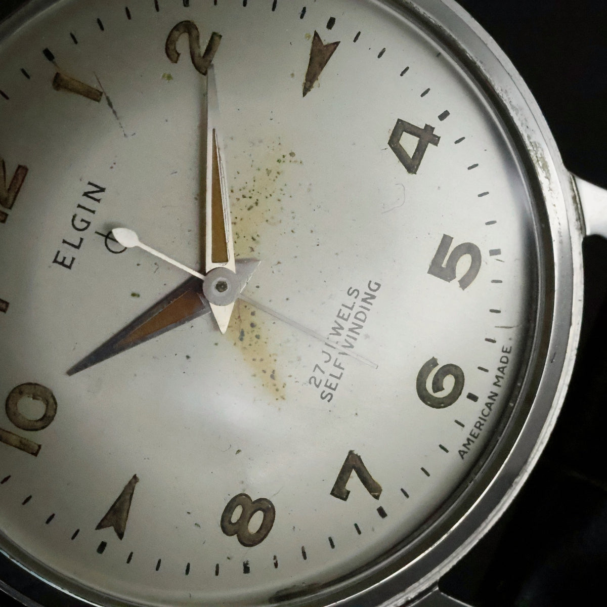 Elgin Durapower | Silver Arabic Dial | 27 Jewels Self Winding | Stainless Steel, view 5
