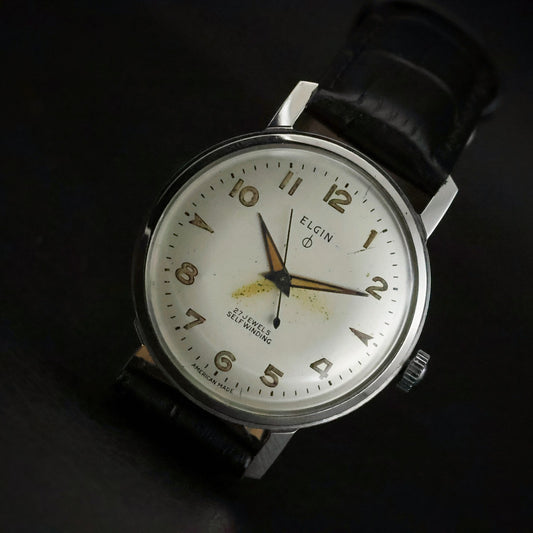 Elgin Durapower | Silver Arabic Dial | 27 Jewels Self Winding | Stainless Steel, view 7