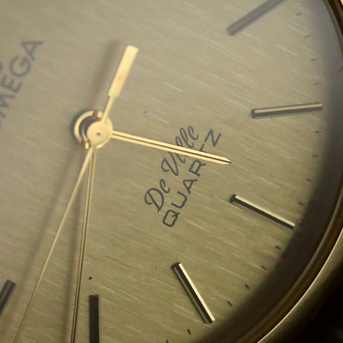 Omega De Ville | Champagne Dial | Gold-Plated | Quartz | Flared Lugs, view 4