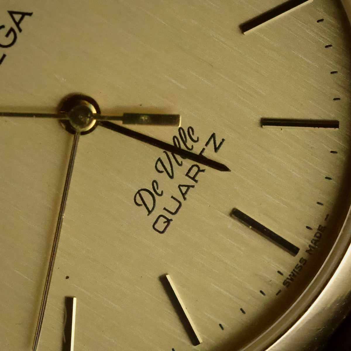 Omega De Ville | Champagne Dial | Gold-Plated | Quartz | Flared Lugs, view 6