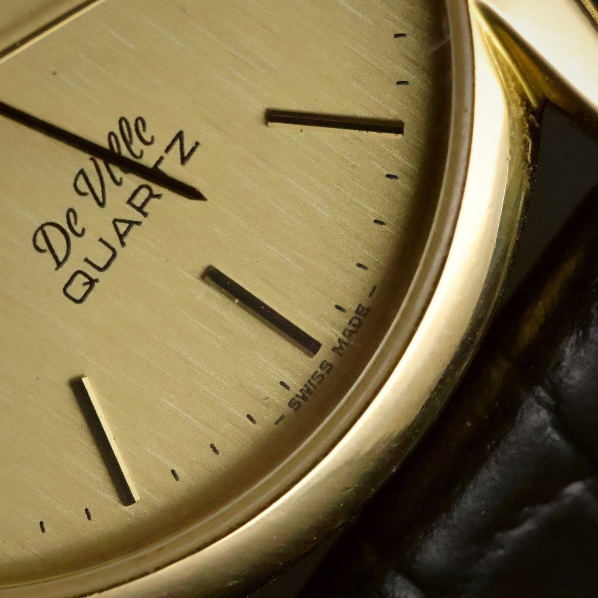 Omega De Ville | Champagne Dial | Gold-Plated | Quartz | Flared Lugs, view 10
