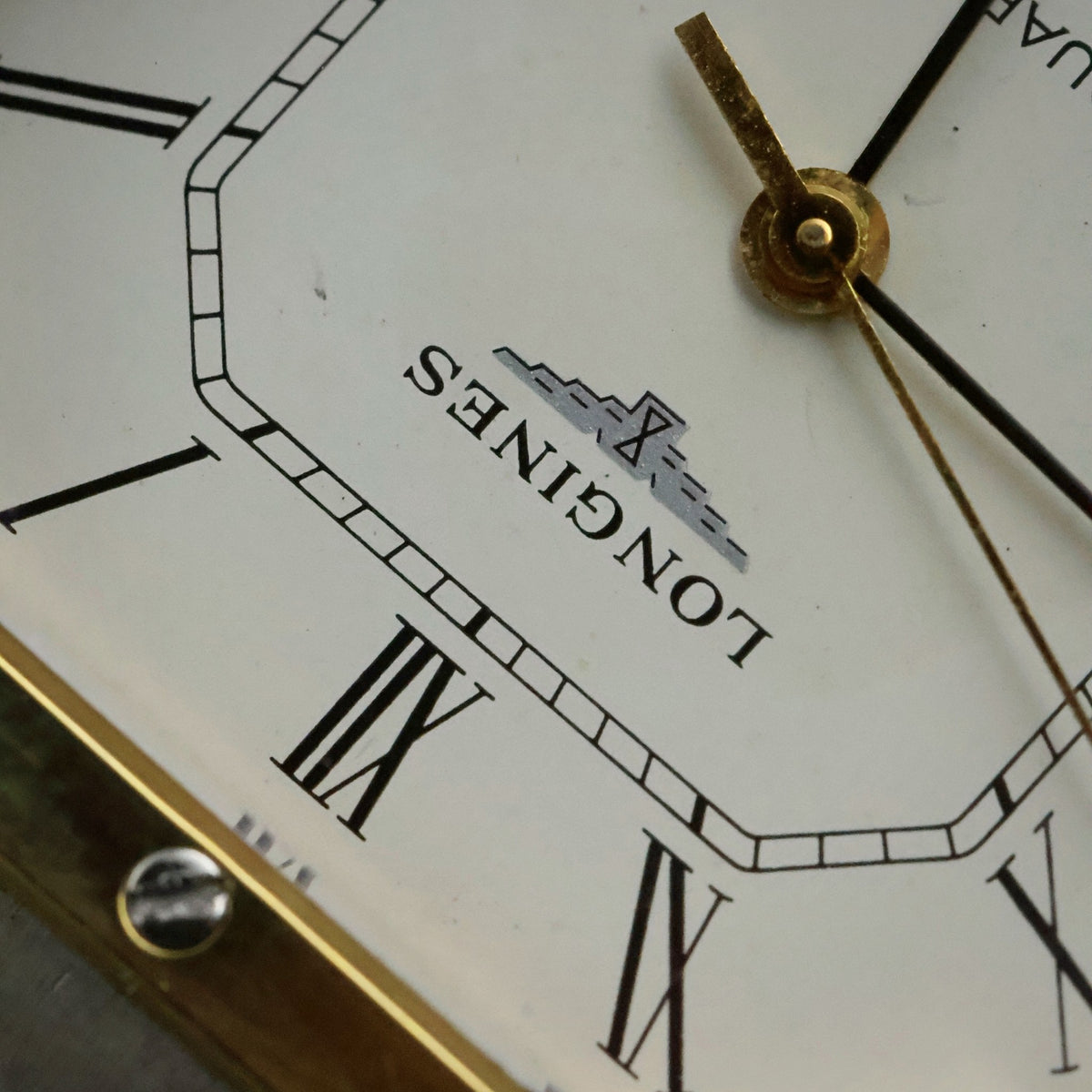 Longines Quartz | Octagonal Two-Tone | White Roman Dial | Integrated Bracelet, view 9
