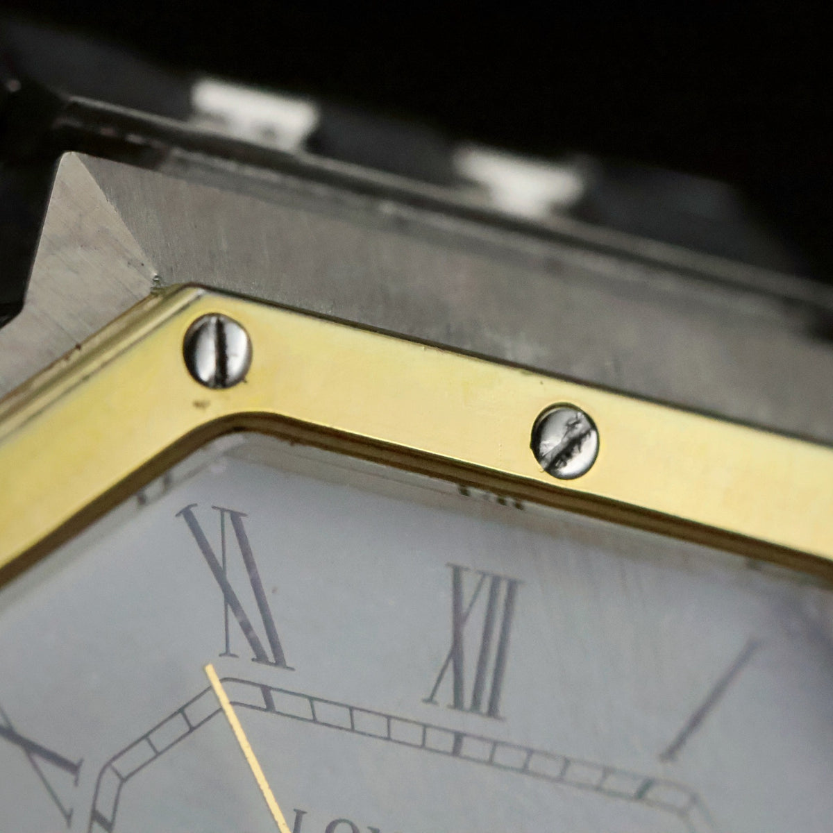 Longines Quartz | Octagonal Two-Tone | White Roman Dial | Integrated Bracelet, view 14
