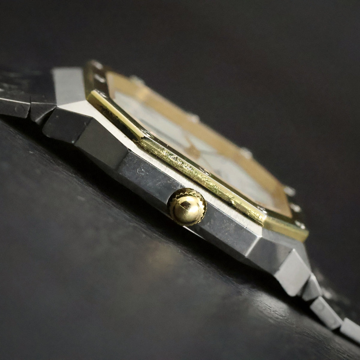 Longines Quartz | Octagonal Two-Tone | White Roman Dial | Integrated Bracelet, view 24