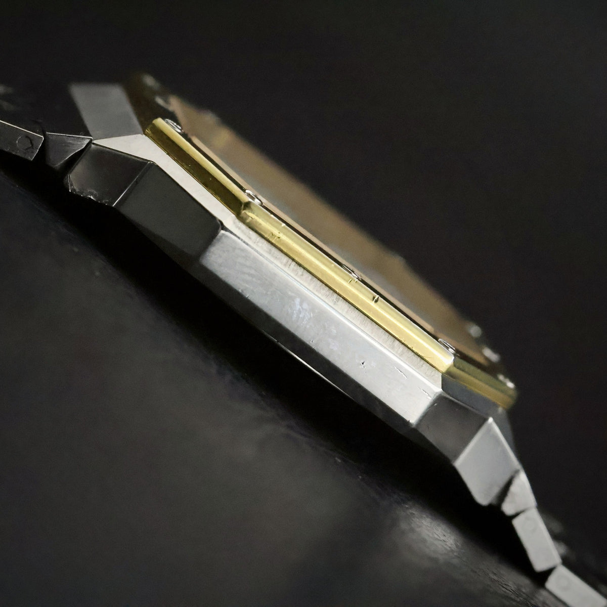 Longines Quartz | Octagonal Two-Tone | White Roman Dial | Integrated Bracelet, view 25
