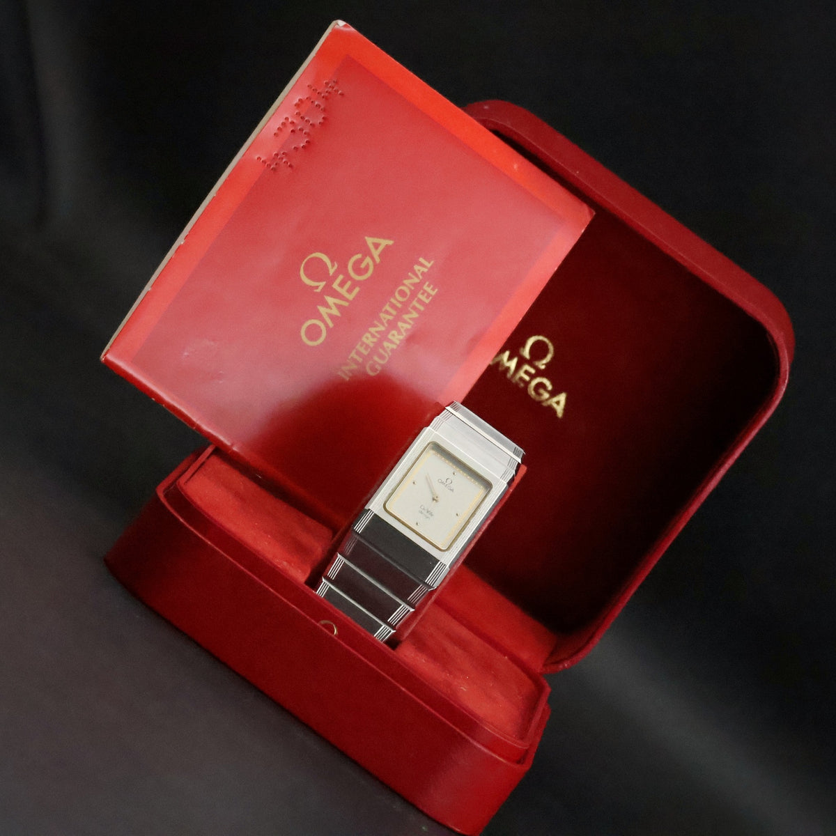 Omega De Ville Design | Steel Rectangular | Full Set | Matching 1984 Guarantee, view 2