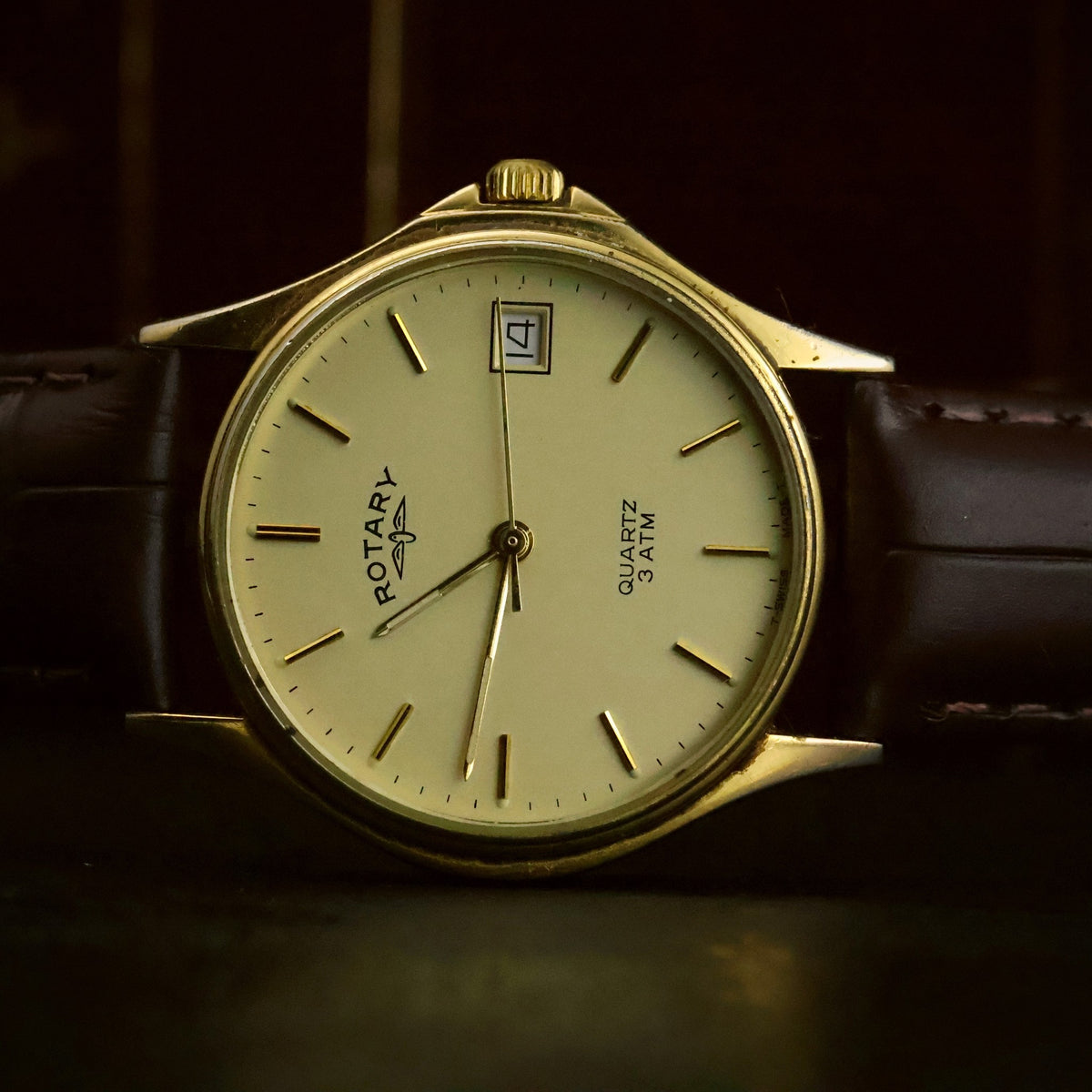 Rotary Quartz | Champagne Dial | Gold Plated | Boxed with 1988 Stamped Guarantee, view 10