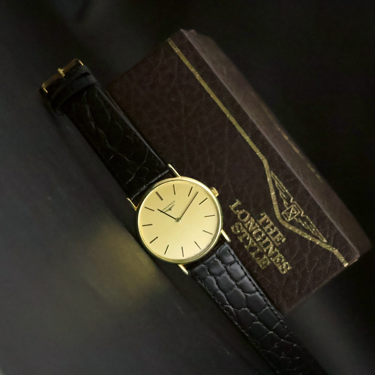 Longines Ultra-Thin Quartz | Champagne Dial | Gold Plated | Full Set with 1984 Certificate, view 10