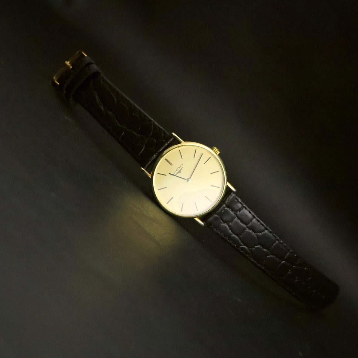 Longines Ultra-Thin Quartz | Champagne Dial | Gold Plated | Full Set with 1984 Certificate, view 11