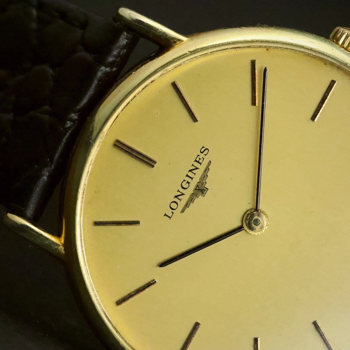 Longines Ultra-Thin Quartz | Champagne Dial | Gold Plated | Full Set with 1984 Certificate, view 15