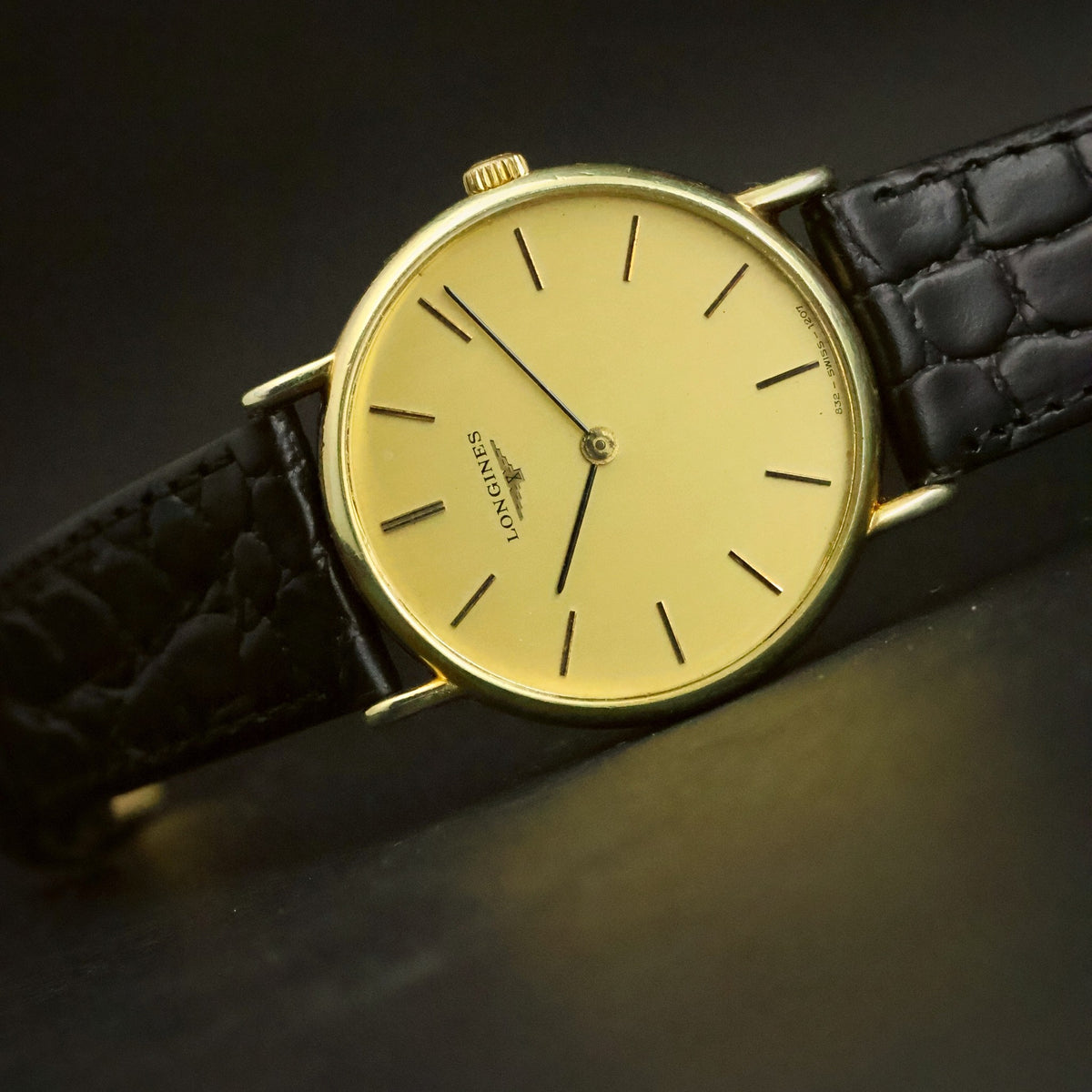 Longines Ultra-Thin Quartz | Champagne Dial | Gold Plated | Full Set with 1984 Certificate, view 18