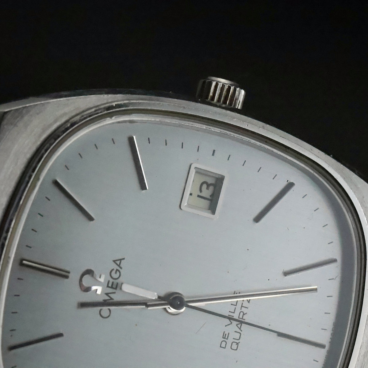Omega De Ville Quartz | Blue-Grey Dial | Steel TV Case | Omega Bracelet | Boxed, view 12