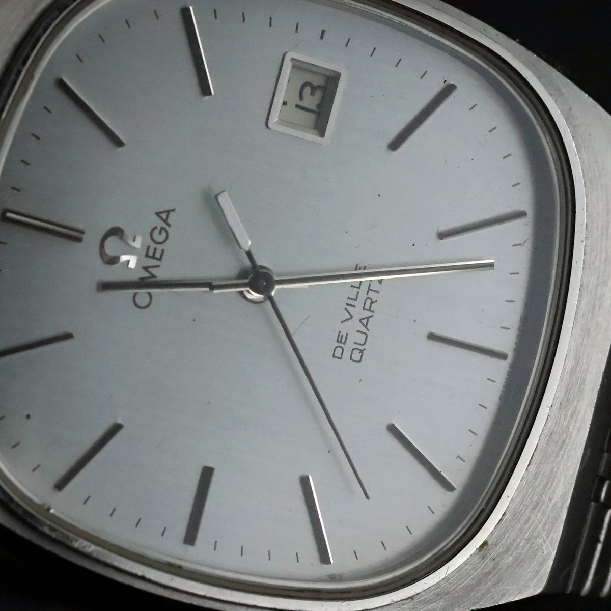 Omega De Ville Quartz | Blue-Grey Dial | Steel TV Case | Omega Bracelet | Boxed, view 13