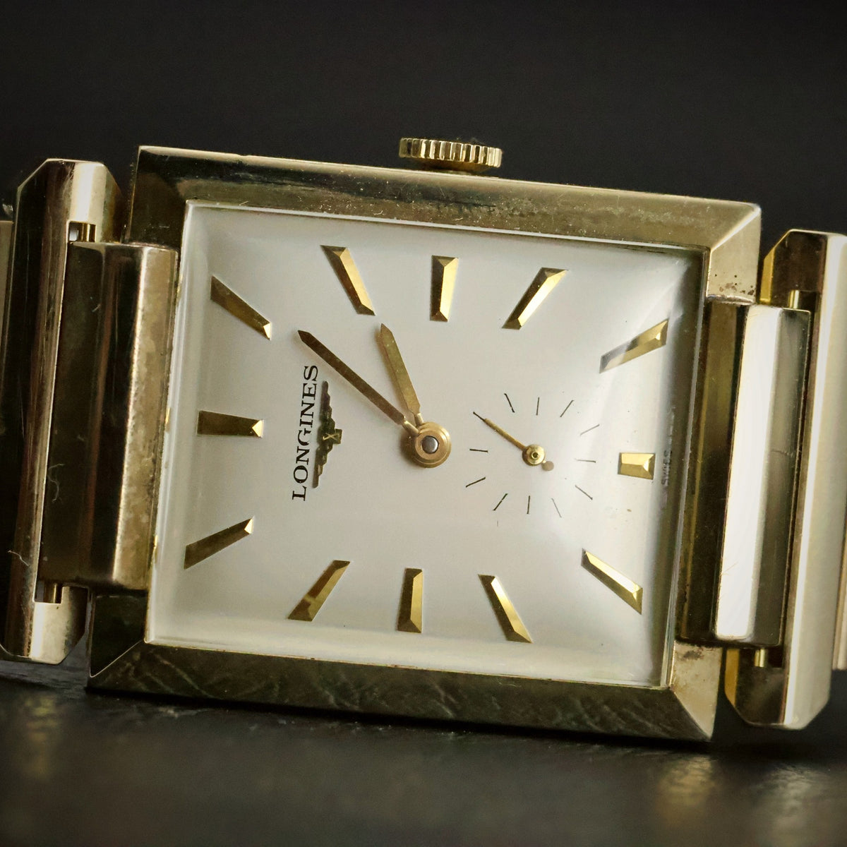 Longines Manual Wind | Rectangular 10K Gold Filled | Hooded Lugs | Sub Seconds, view 3