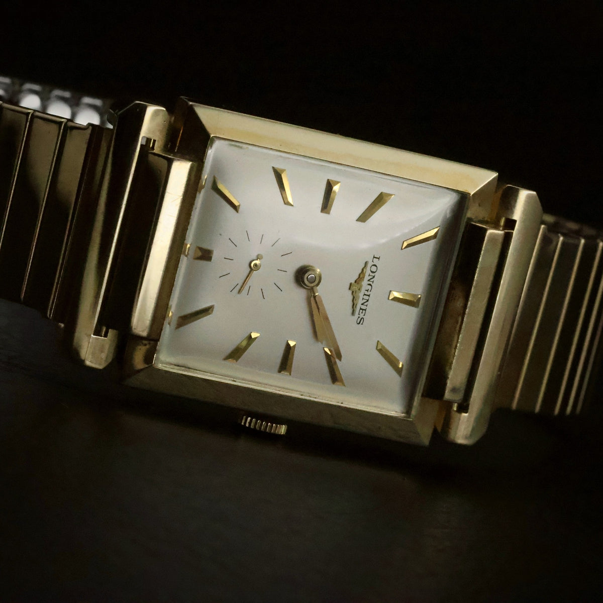 Longines Manual Wind | Rectangular 10K Gold Filled | Hooded Lugs | Sub Seconds, view 16