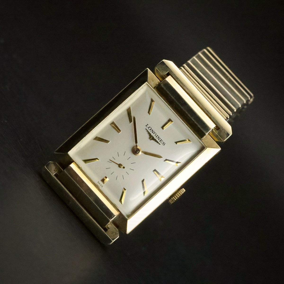 Longines Manual Wind | Rectangular 10K Gold Filled | Hooded Lugs | Sub Seconds, view 20