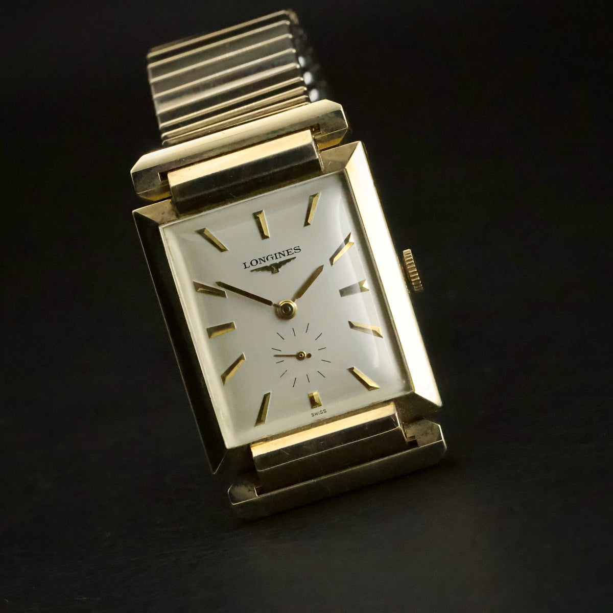 Longines Manual Wind | Rectangular 10K Gold Filled | Hooded Lugs | Sub Seconds, view 21