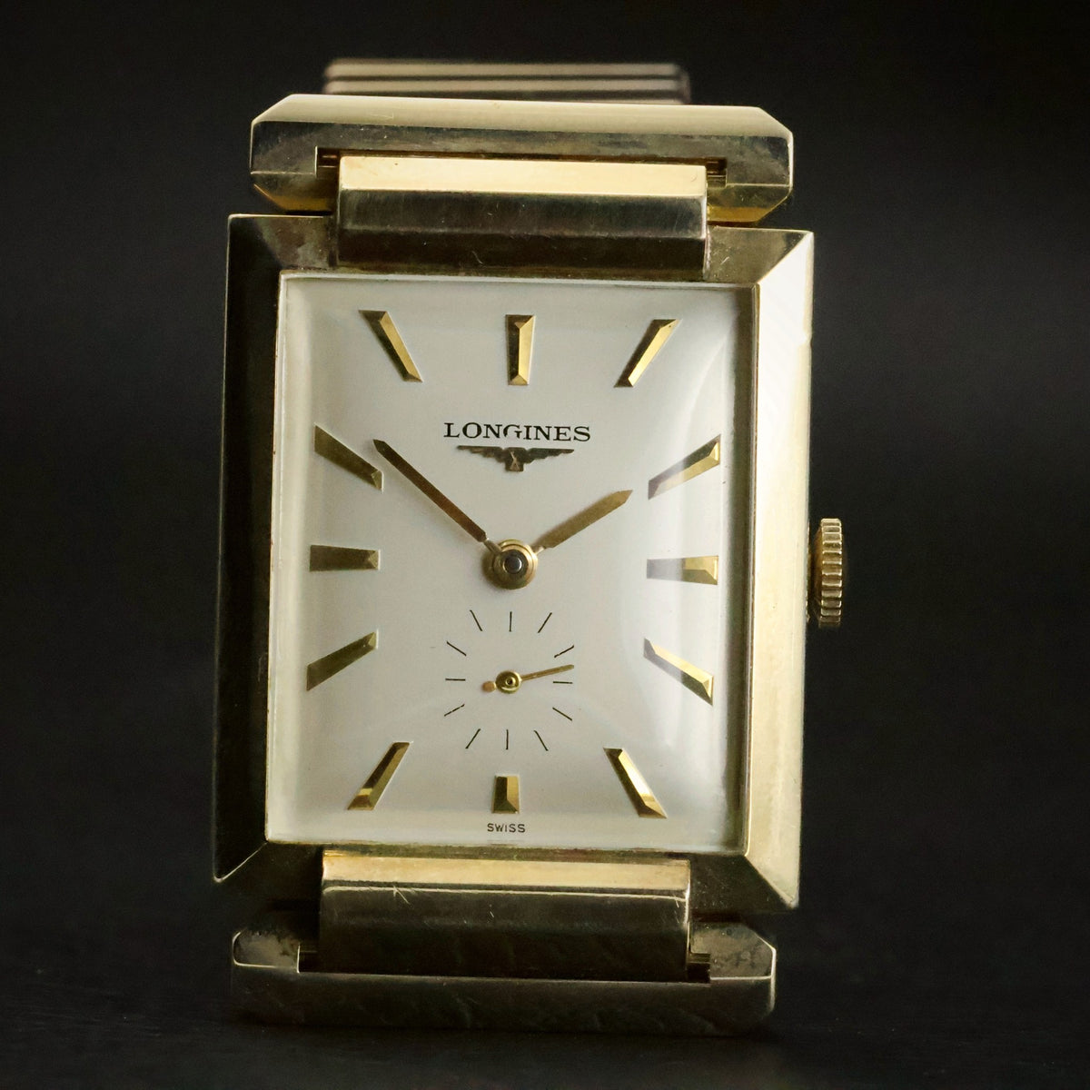 Longines Manual Wind | Rectangular 10K Gold Filled | Hooded Lugs | Sub Seconds, view 22