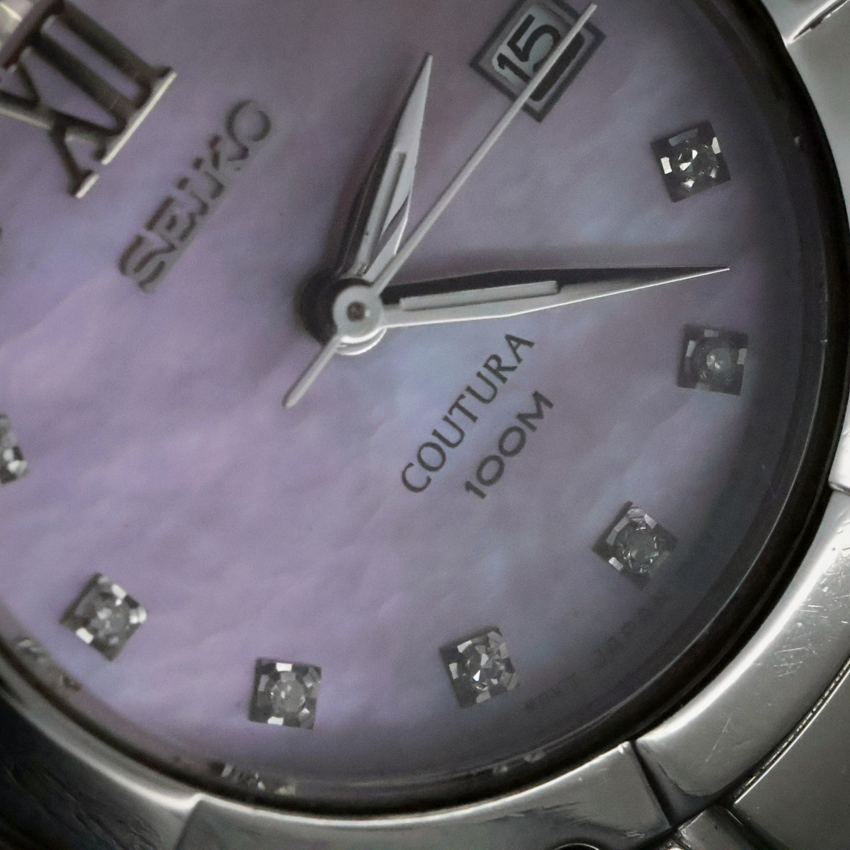 Seiko Coutura Ladies | Pink Mother-of-Pearl | Diamond Markers | Sapphire Crystal, view 5