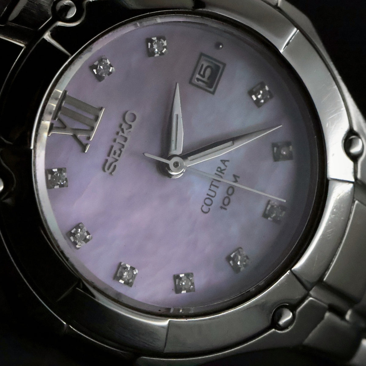 Seiko Coutura Ladies | Pink Mother-of-Pearl | Diamond Markers | Sapphire Crystal, view 7