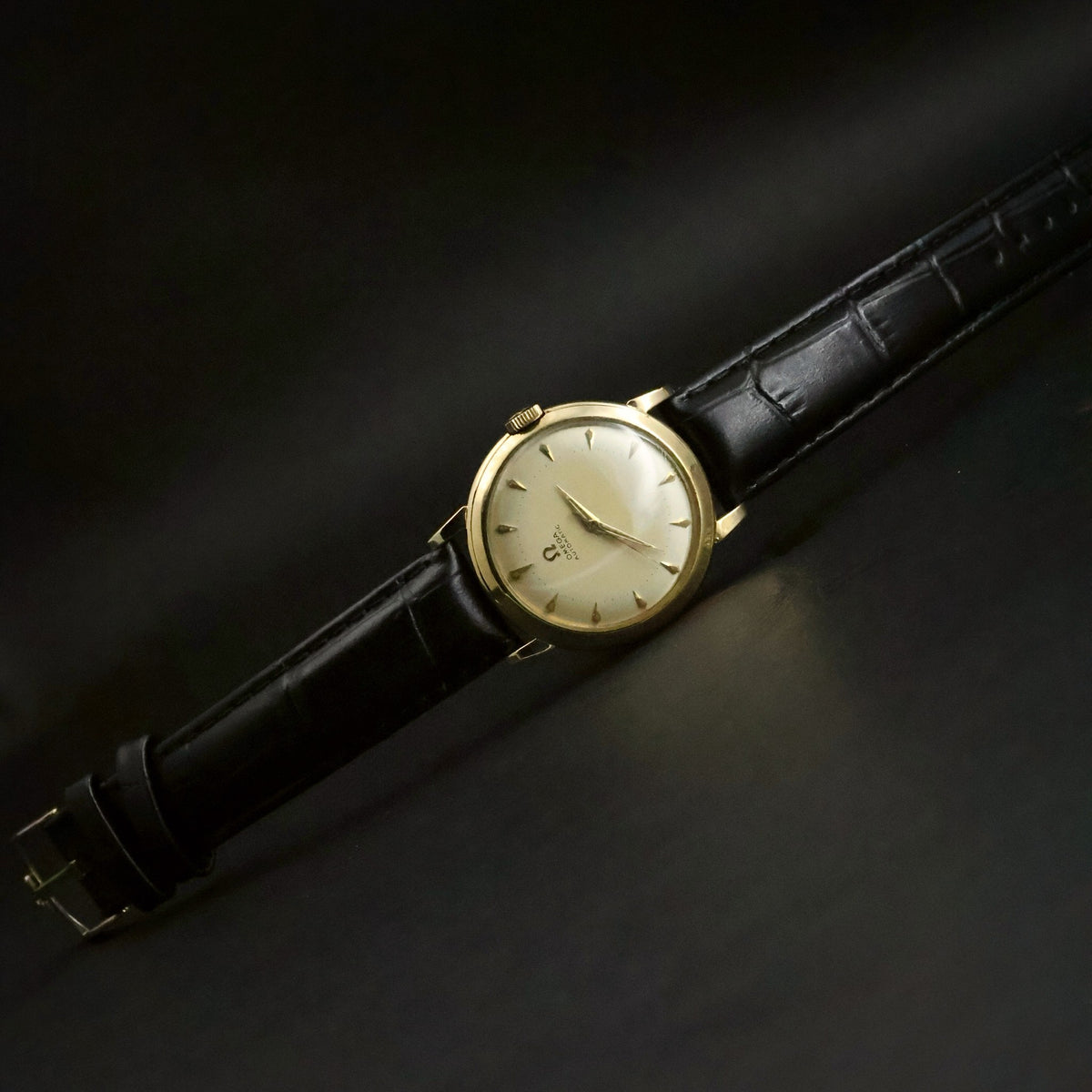 Omega Automatic | Cream Dial | Arrowhead Markers | 14K Gold Filled | 1950s, view 3