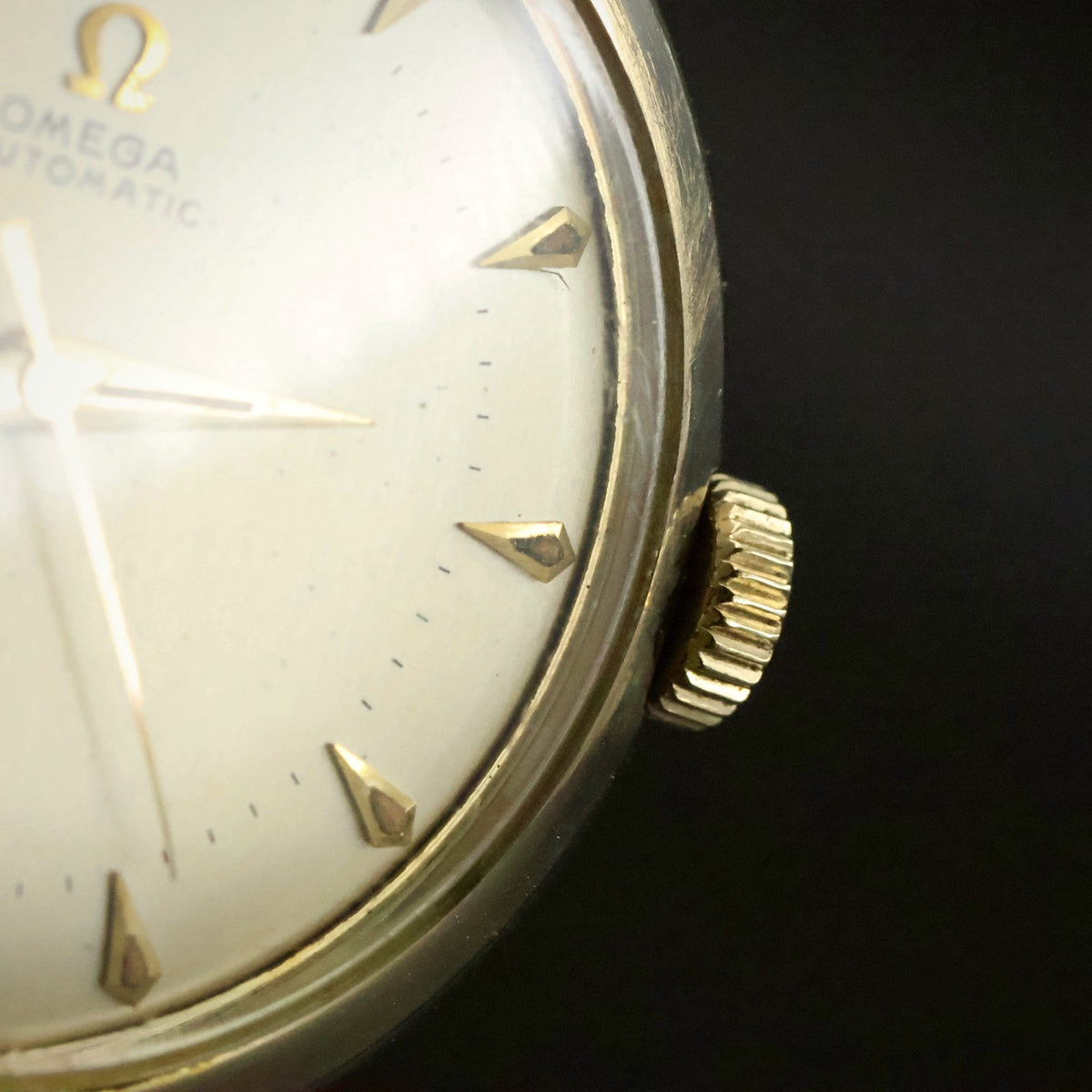 Omega Automatic | Cream Dial | Arrowhead Markers | 14K Gold Filled | 1950s, view 13