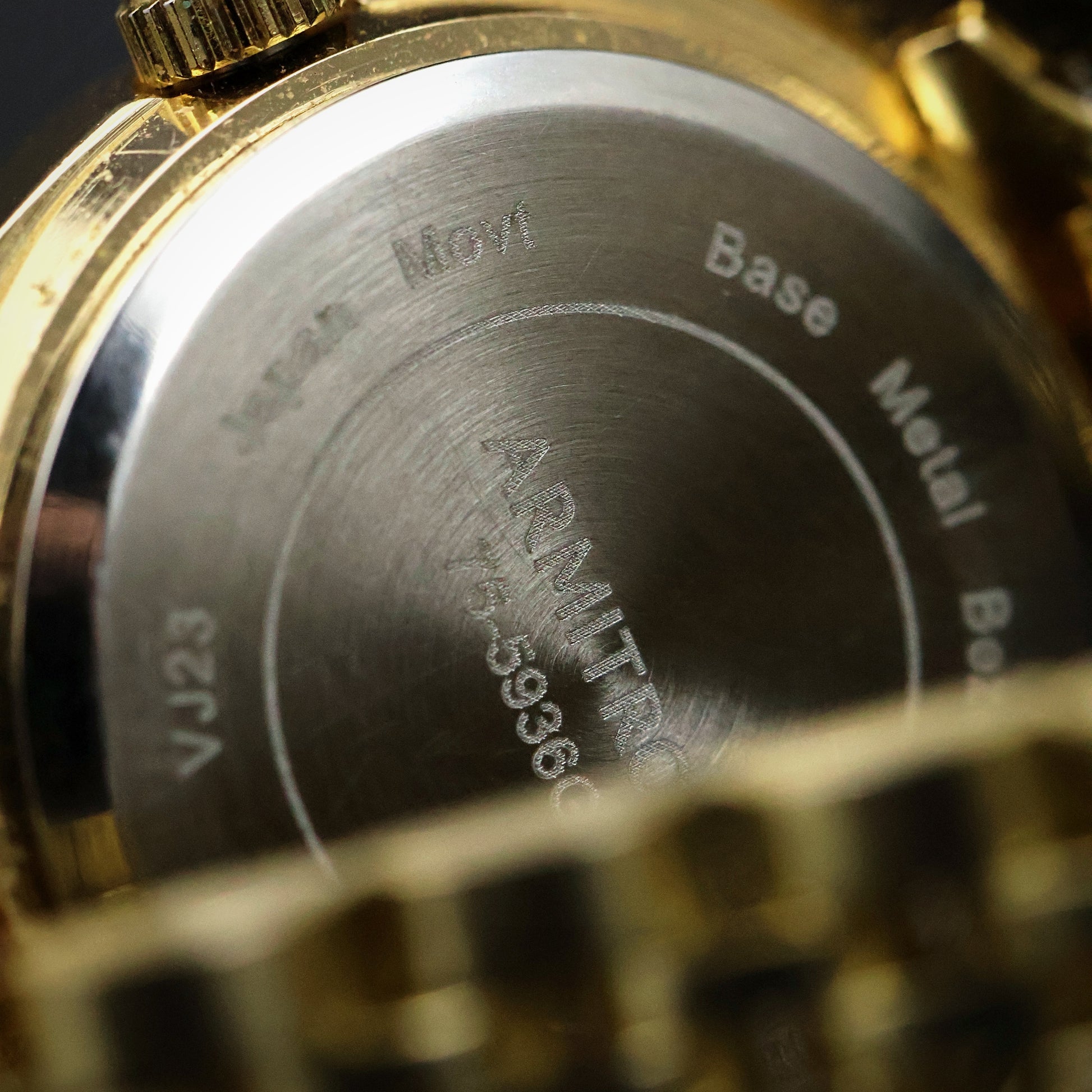 Armitron Gold-Tone Day-Date with Crystal Markers