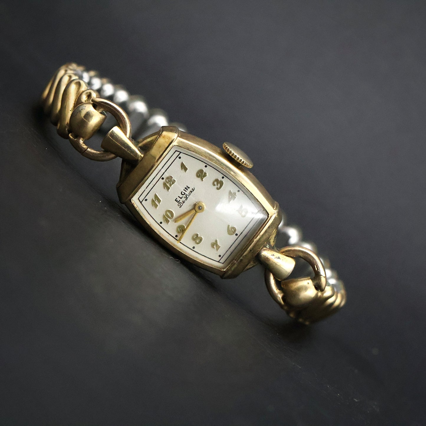 Elgin De Luxe Gold-Filled Tonneau Ladies' Watch