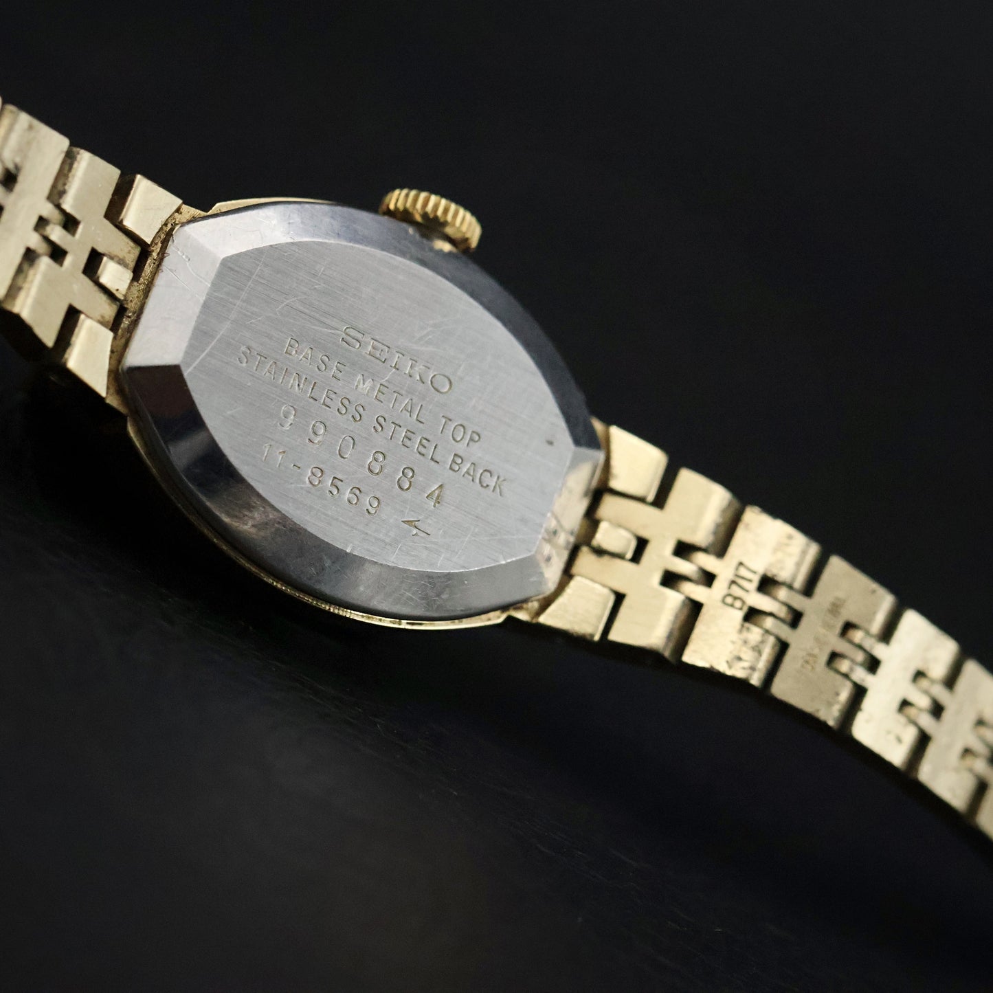 Seiko Gold Oval with Geometric Bracelet