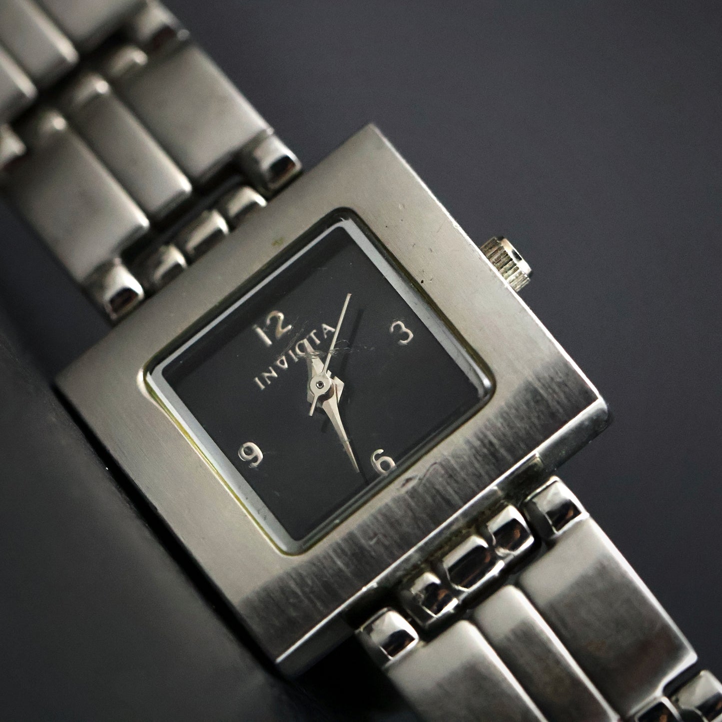 Invicta Brushed Silver Square