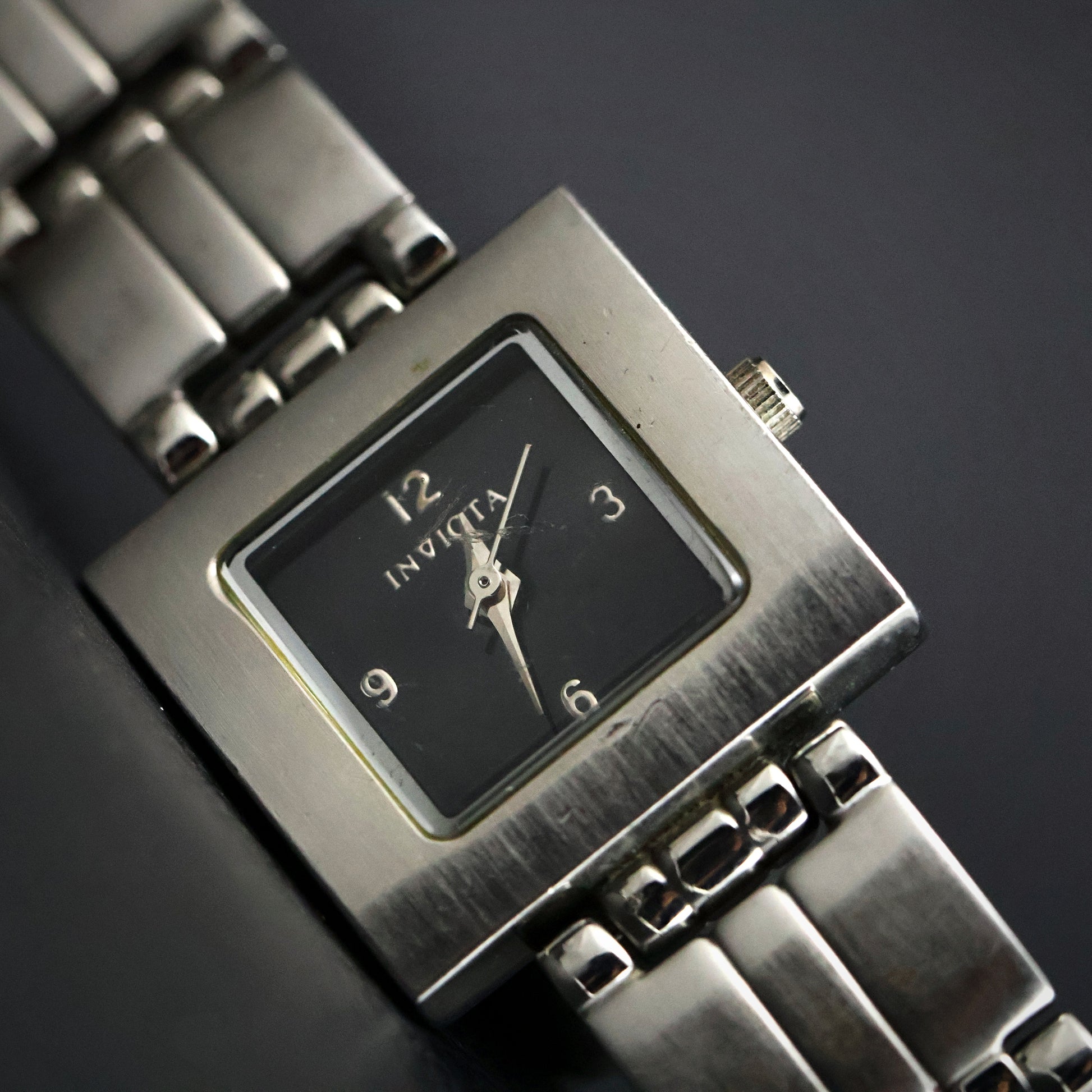 Invicta Brushed Silver Square