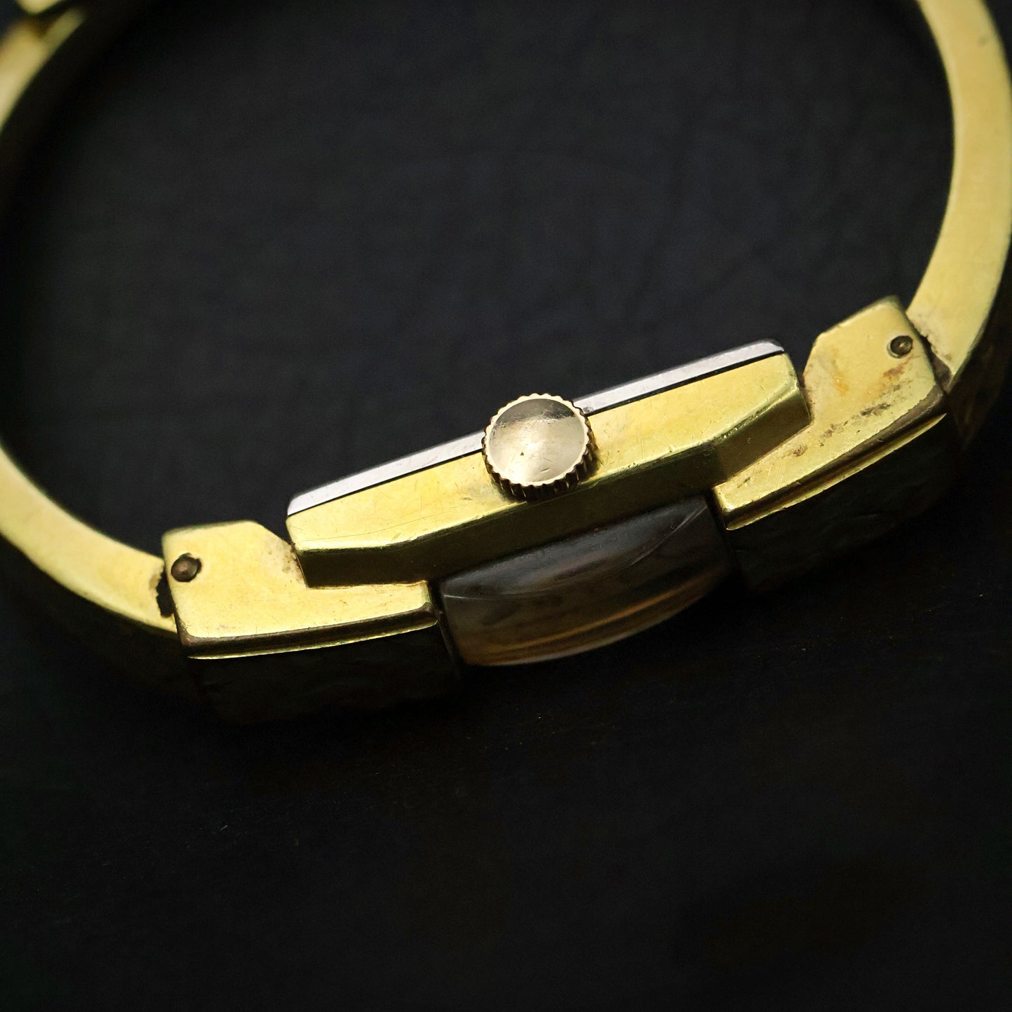 Consul Gold Hammered-Texture Bangle Watch
