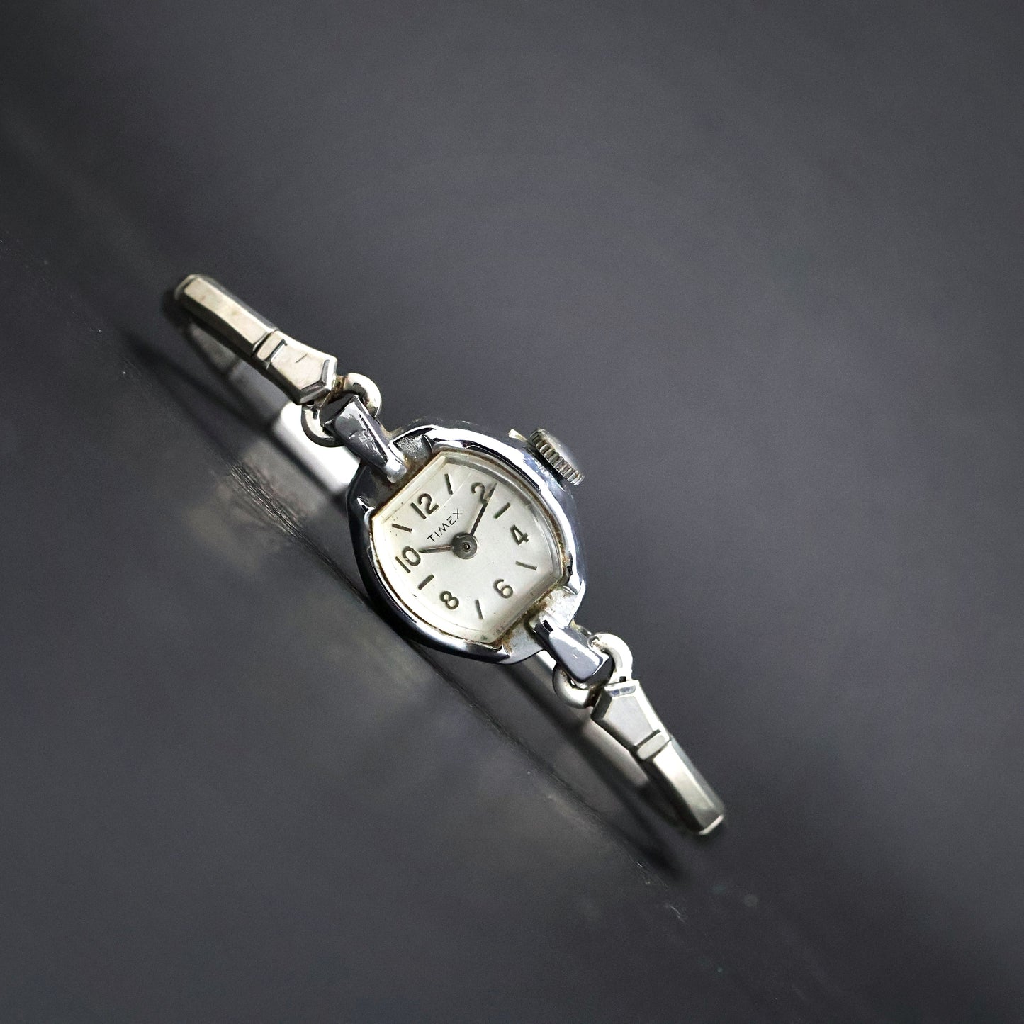 Timex Silver Oval Bangle