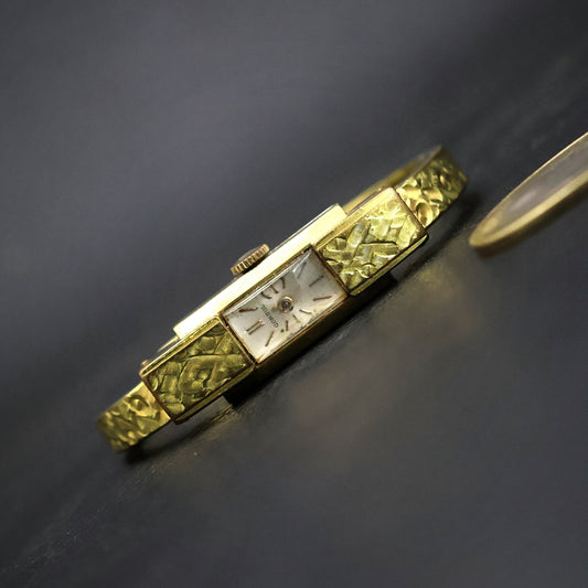 Consul Gold Hammered-Texture Bangle Watch