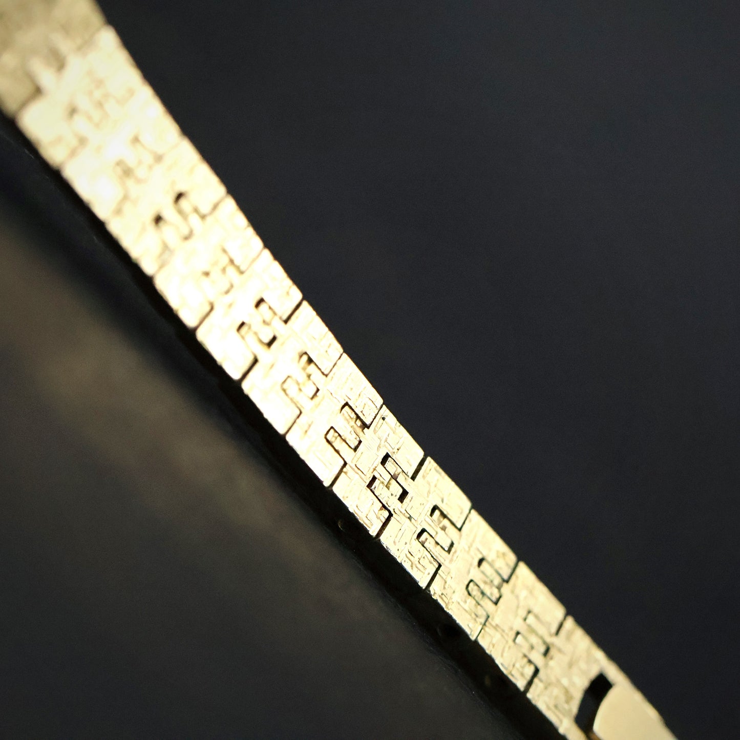 Seiko Gold Oval with Geometric Bracelet