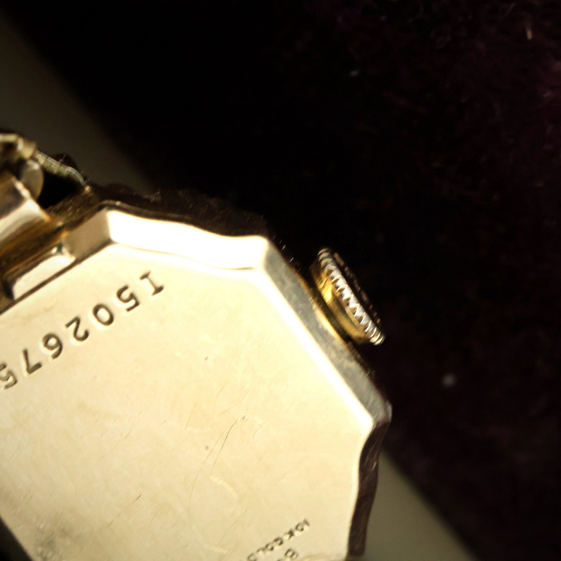 Bulova Gold Rectangular — Original Box & Papers