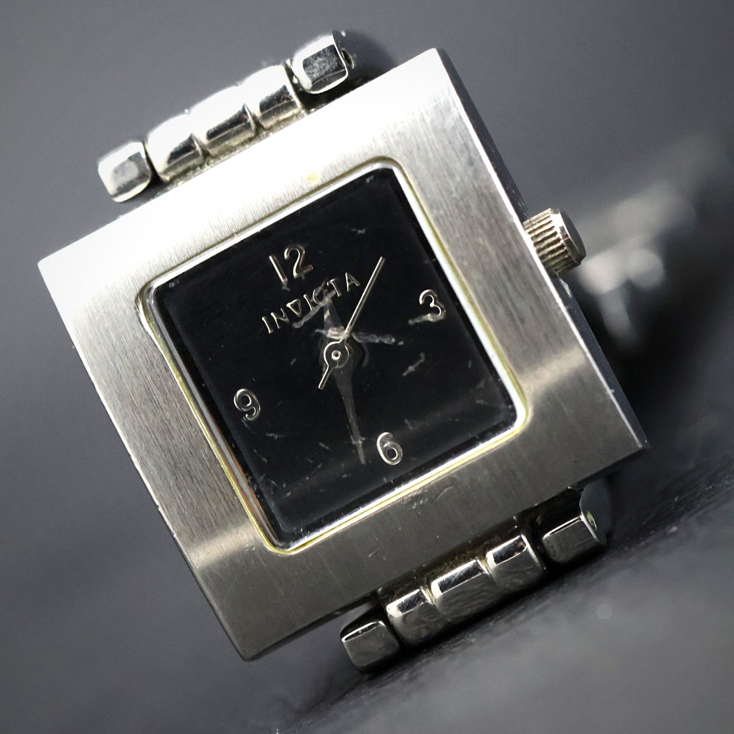 Invicta Brushed Silver Square
