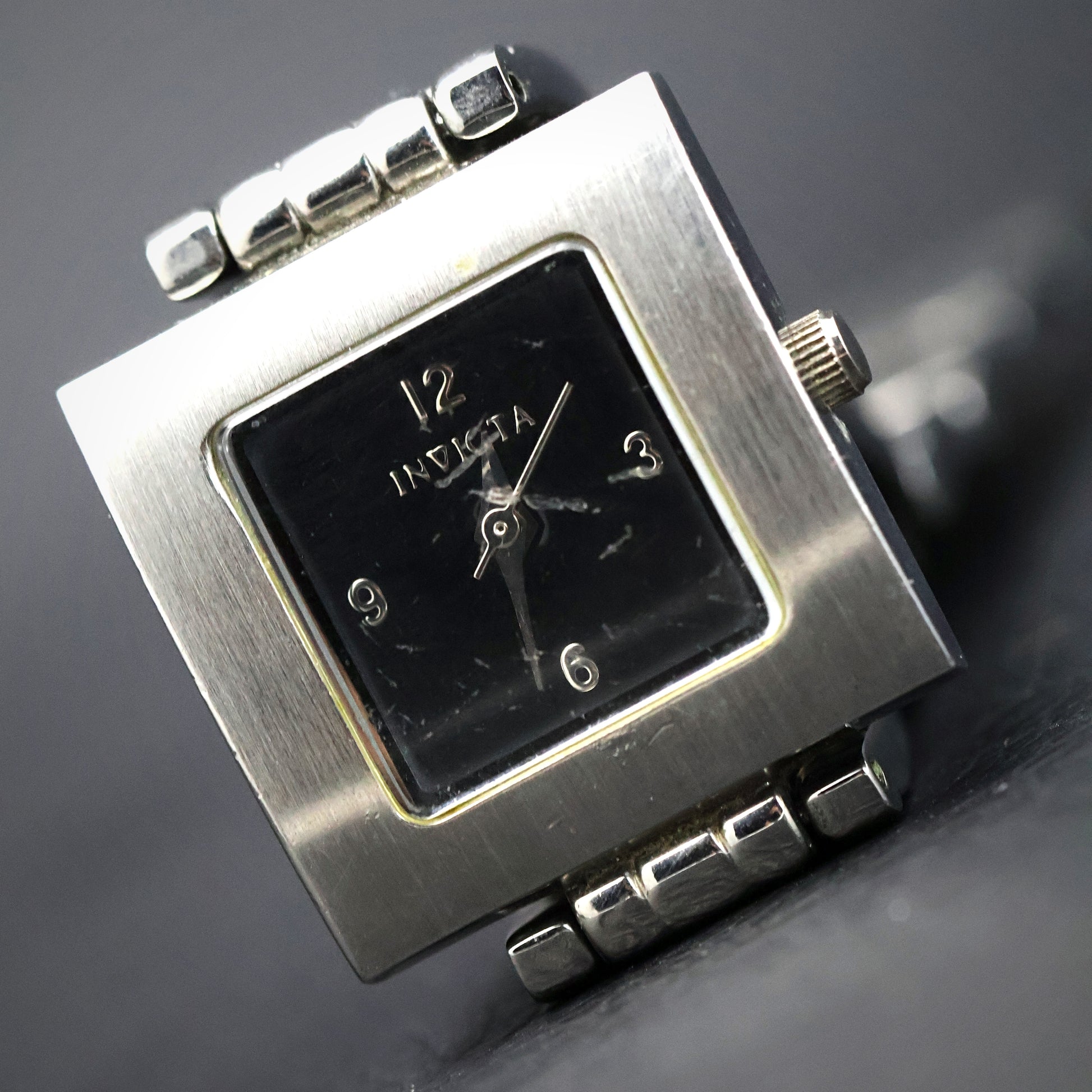 Invicta Brushed Silver Square