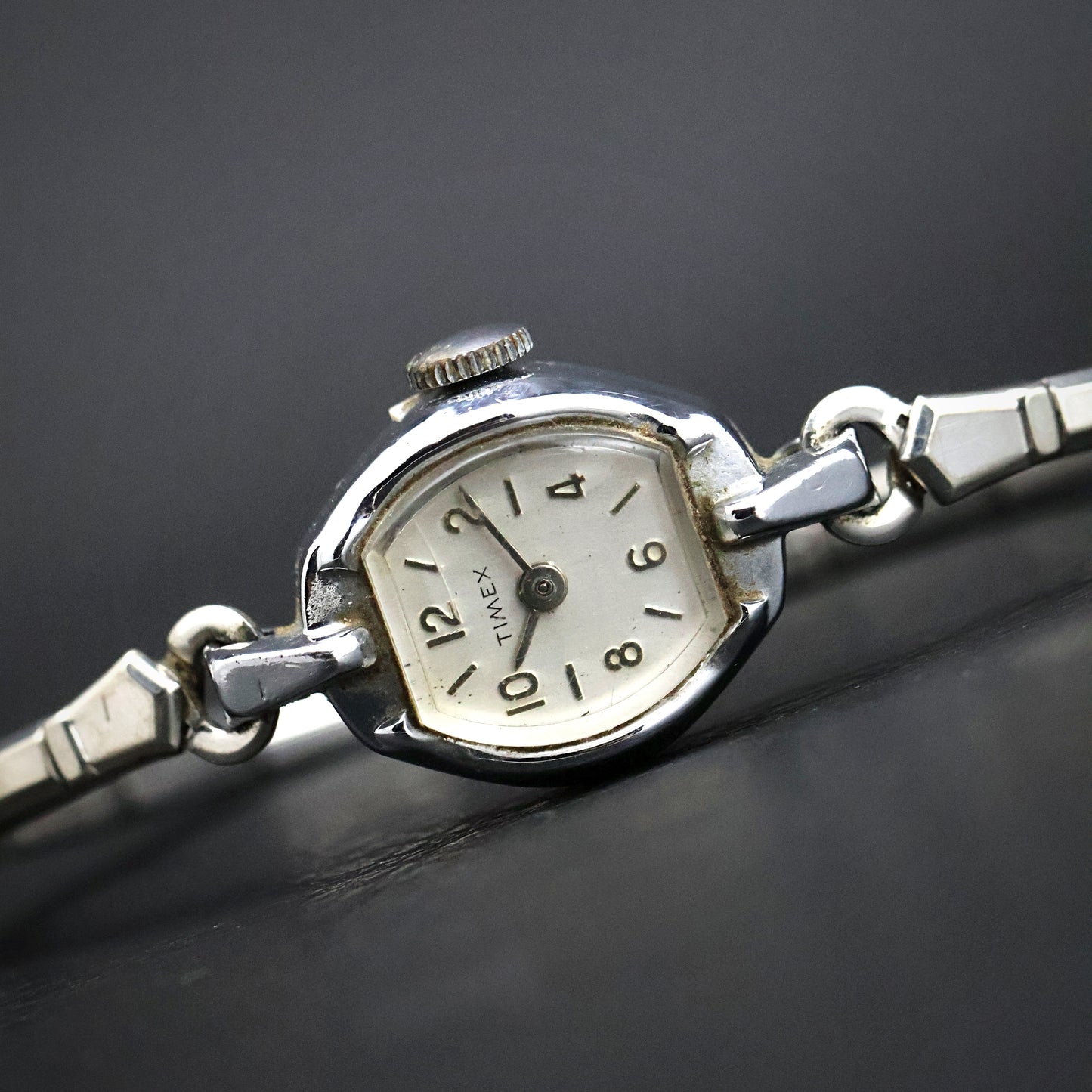 Timex Silver Oval Bangle