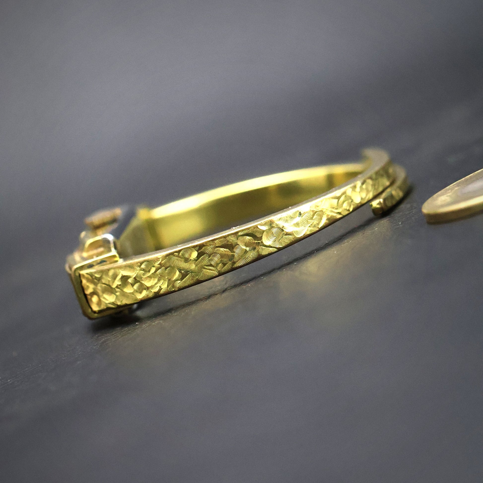 Consul Gold Hammered-Texture Bangle Watch