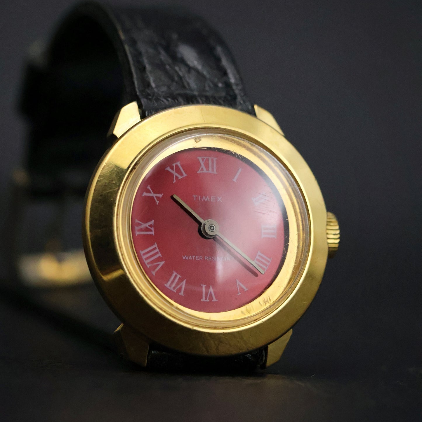 Timex Burgundy Dial Roman Numeral