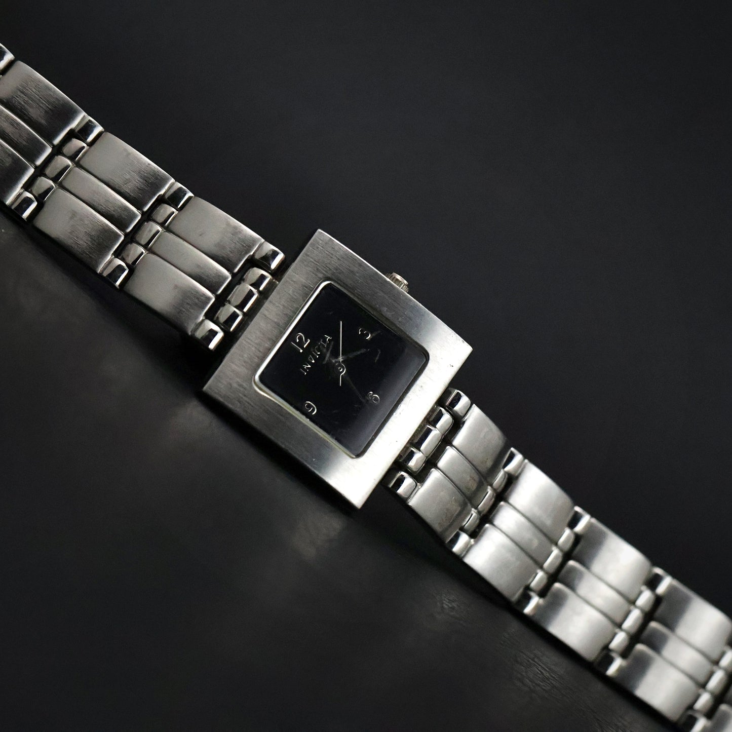 Invicta Brushed Silver Square