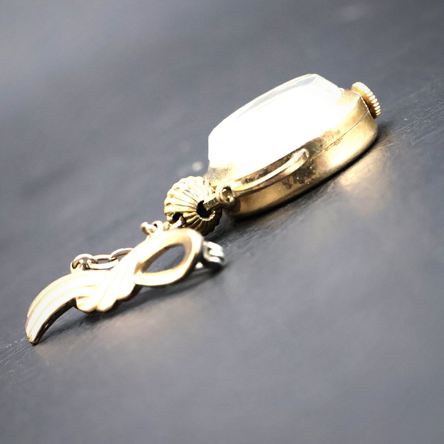 Lonville Globe Pendant Brooch Watch